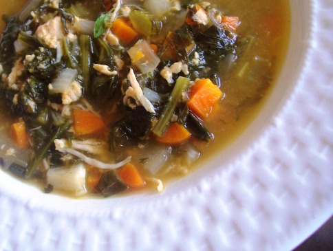 Wild Foraging: Sorrel & Slow Cooked Spring Chicken and Greens Soup with Sorrel