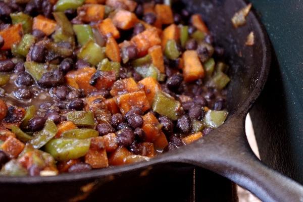 Making non-GMO Corn Tortillas and a Sweet Potato and Black Bean Hash