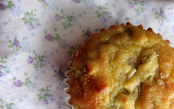 Coconut Flour Rhubarb Muffins