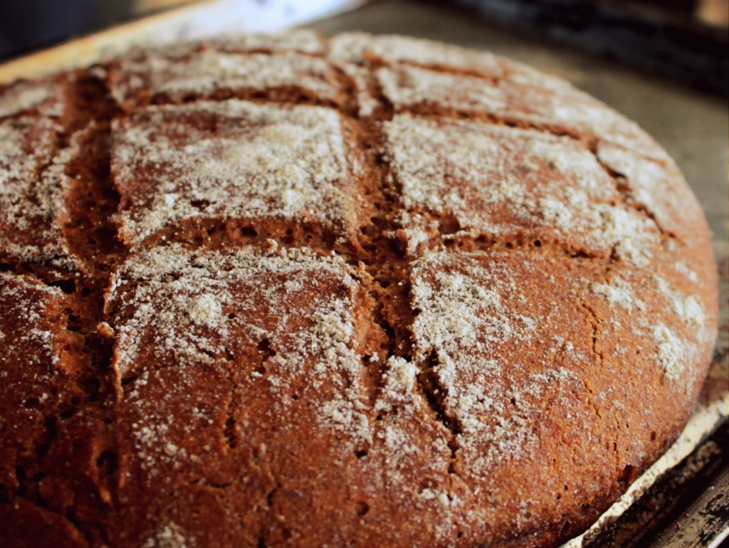 Round Sourdough Bread by Larry Andersen